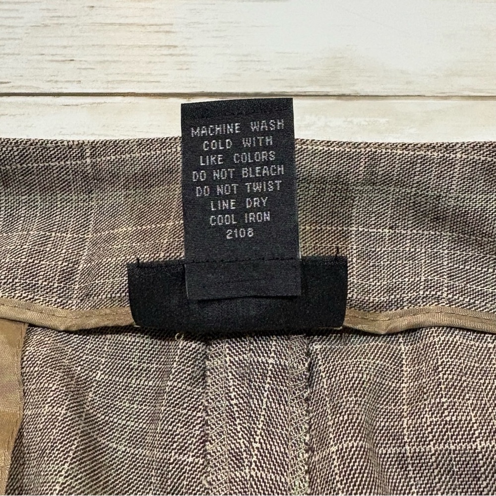 Rafaella 12 Petite Brown Plaid 2 Piece Blazer & Pant Suit - Picture 13 of 13